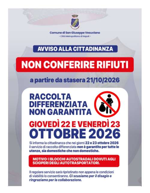 Raccolta differenziata - avviso alla cittadinanza